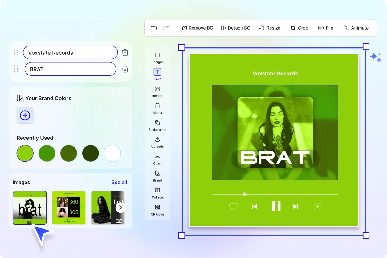 Free AI Brat Album Cover Generator, Free AI Brat Album Cover Maker Online